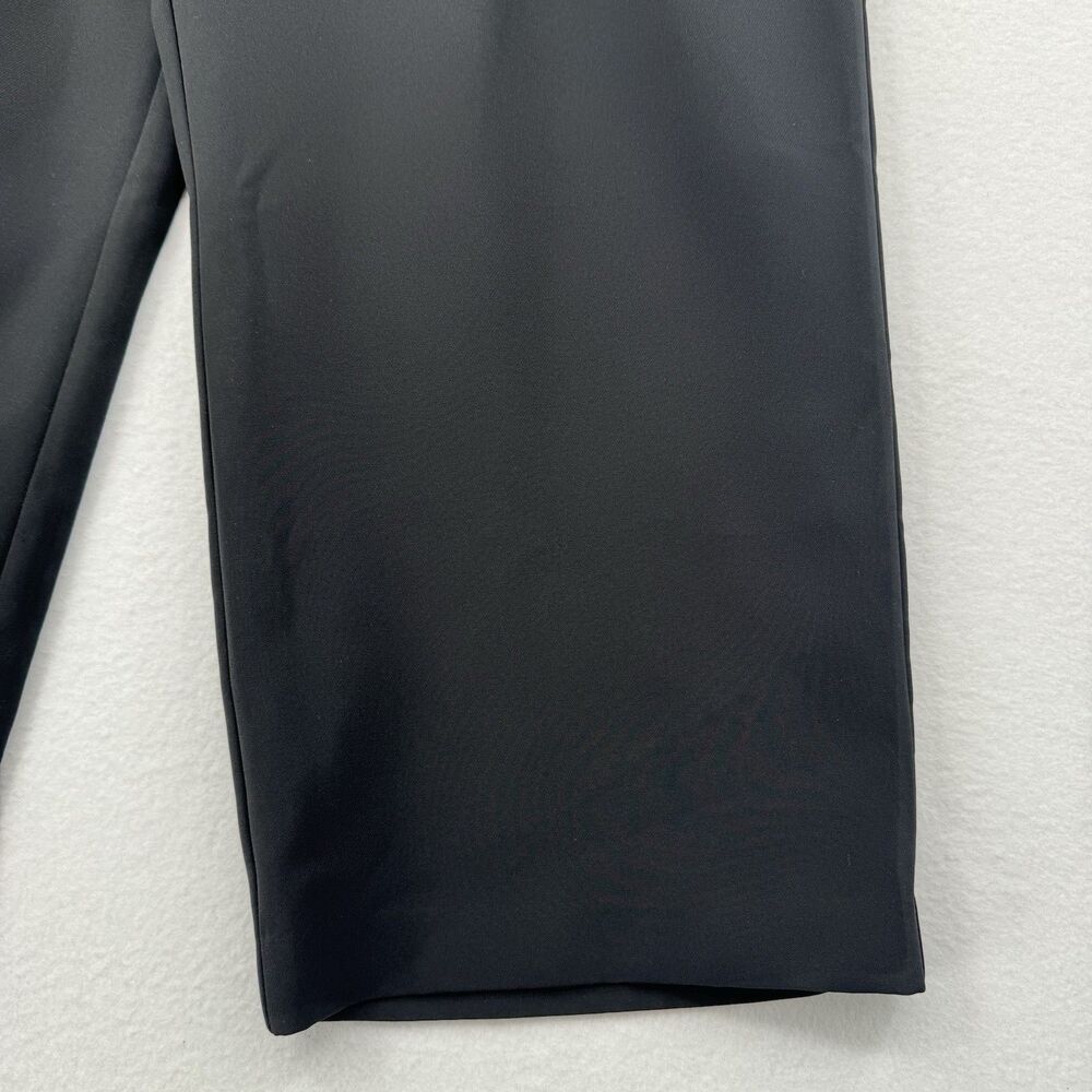 And Easy Wide Leg Cropped Pants Black Stretch Minimalist Preppy Workwear Size 10 - Picture 6 of 11
